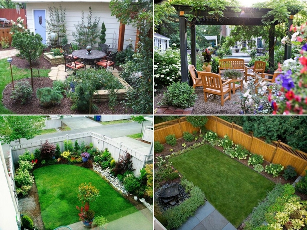 Снимки на малки градини в задния двор
