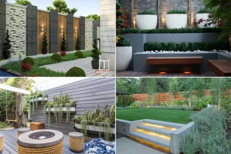 Модерен дизайн на градински стени